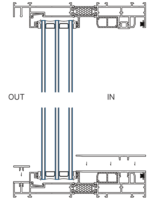 CT 185 LS 수직 단면도